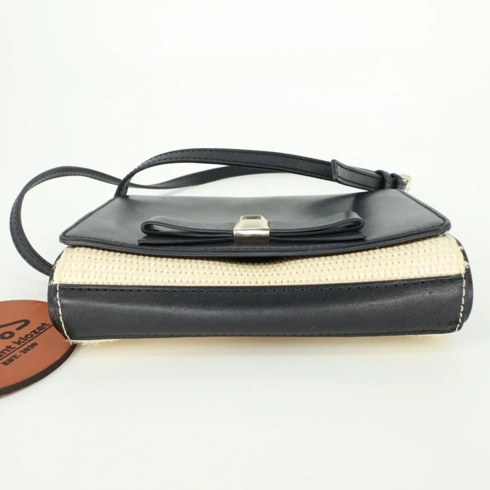 Kate Spade Holly Street Straw Rubie Leather Handbag‎ Crossbody Magnetic closure